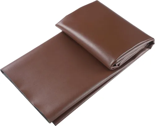 Miniatura 6 de Picheng Hojas de cuero sintético de vinilo: tela de piel sintética suave marrón claro, impermeable, 54 x 36 pulgadas, tapicería de vinilo suave