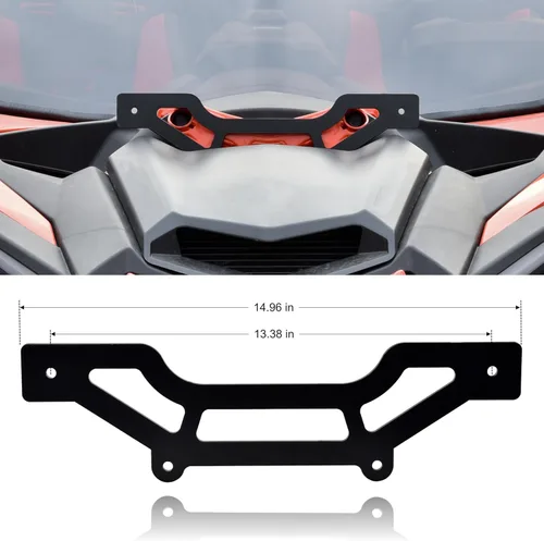 Miniatura 6 de Soporte de barra de luz de torre de choque para Can Am Maverick X3 / X3 Max 2017-2025, funciona con kit de montaje de barra de luz frontal LED de 10