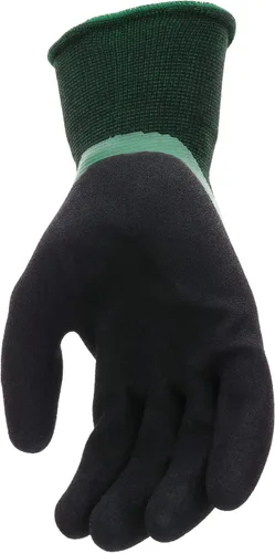 Miniatura 5 de Scotts Guantes de trabajo de látex con doble inmersión para hombre, resistentes al agua, excelente agarre, resistentes a la abrasión, verde/negro