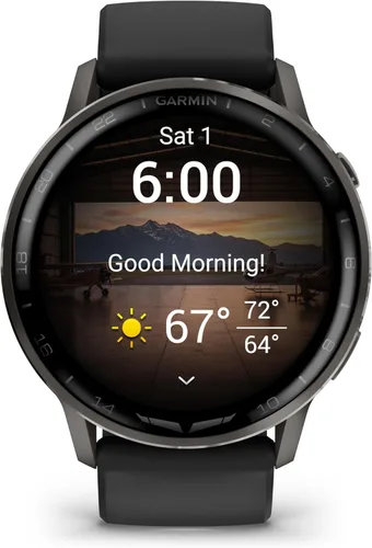 Miniatura 5 de Garmin D2™ Air X15, reloj inteligente de aviador versátil con GPS, linterna LED, características de salud y fitness, clima de aviación, Pizarra