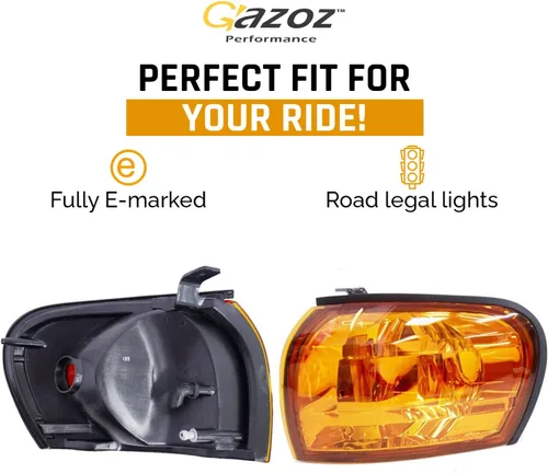 Miniatura 4 de Luces de esquina ámbar de cristal Lámparas W/E-Mark para 1992-2000 Subaru impreza Outback GC8 CC8A