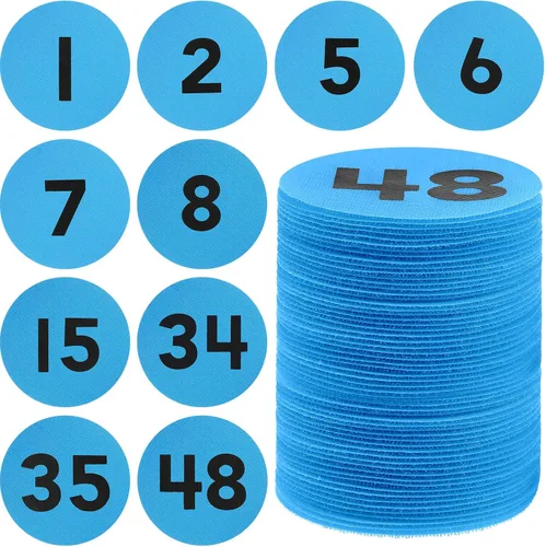 Ireer 48 puntos marcadores de alfombra, puntos de alfombra con número 1-48, puntos de alineación para alfombra, suministros de decoración de puntos