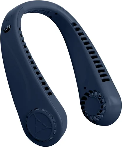 BIRDDIE Ventiladores de cuello colgantes portátiles sin aspas con pantalla y 5 niveles de velocidad, recargable por USB, ventilador personal