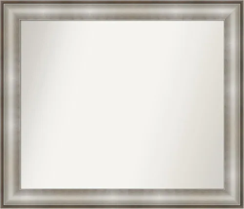 Miniatura 26 de Amanti Art Espejo de baño plateado para sobre fregadero, 28 x 47 pulgadas, espejo rectangular de plata imperial, marco de madera tradicional de gran
