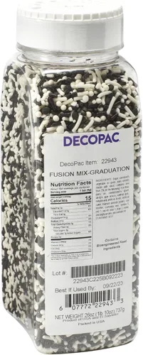 Miniatura 39 de DECOPAC Sweet Tooth Deluxe Fusion Mix, 26 onzas, chispas de caramelo en recipiente de mano, gránulos comestibles para pasteles de celebración