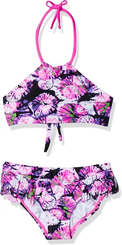 Miniatura 13 de Kanu Surf Mahina bikini halter de 2 piezas para niñas, traje de baño para playa mahina azul