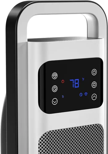 Miniatura 10 de Comfort Zone Calentador de espacio de torre de 26 pulgadas y 1500 W para uso en interiores, control remoto, termostato ajustable, temporizador de 24