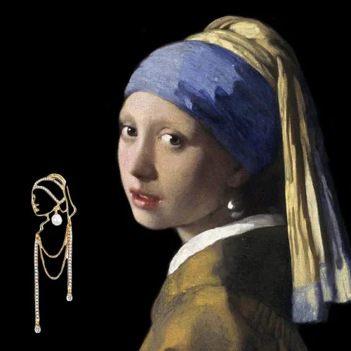 Miniatura 7 de Pendientes de perlas con borlas para mujer, aspecto dorado de niña con perlas, diseño único de moda, Zinc, Perla