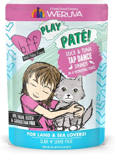 Miniatura 13 de Weruva B.F.F. Play - Best Feline Friend Paté Lovers, Aw Yeah!, Paté Partay! Paquete variado, bolsa de 3 onzas (paquete de 12)