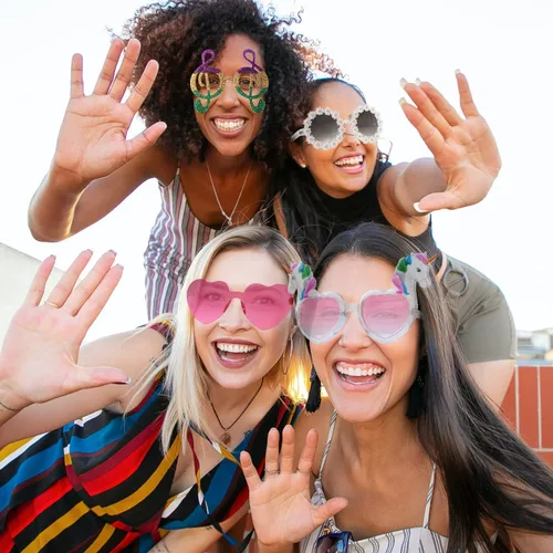 Miniatura 7 de Paquete de 12 gafas de sol divertidas para fiesta, novedosas gafas divertidas, máscaras de disfraz geniales para adultos, suministros de fiesta