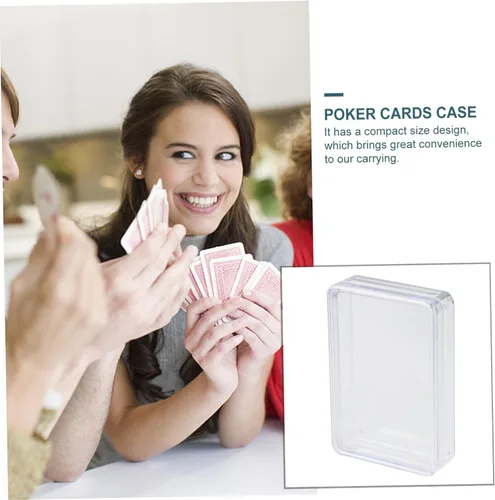 Miniatura 5 de 12 cajas de póquer caja de plástico organizador de tarjetas de póquer de plástico caja organizadora transparente titulares de tarjetas de juego