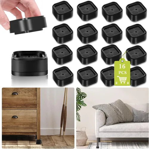 Miniatura 9 de Paquete de 12 elevadores de muebles de 1, 2 o 3 pulgadas, elevadores de cama ajustables resistentes para mesa, escritorio, sofá, silla, gabinete