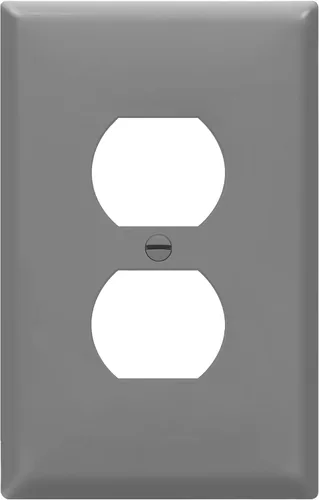 Miniatura 9 de ENERLITES Placa de pared de salida de receptáculo dúplex de tamaño mediano, placas de cubiertas de toma de corriente, tamaño medio de 1 banda, 4.88