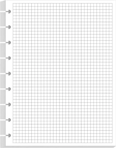 Miniatura 10 de Papel de rellenado de cuadrícula punteada de argolla clásico, insertos pre-perforados de Happy Planner de 9 argollas, papel de hoja suelta de 100