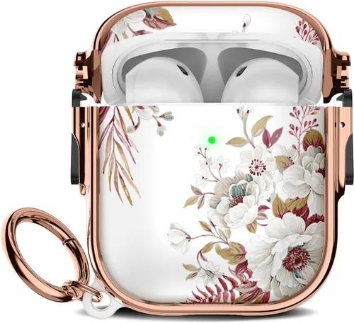 Miniatura 55 de Maxjoy para Funda Linda de AirPods 2 (2019) con Bloqueo de Seguridad, Compatible con Funda de AirPod de 2ª Generación de Mármol para Mujeres