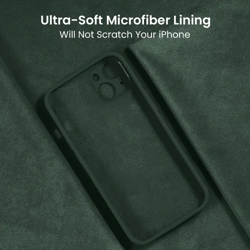 Miniatura 5 de FireNova Funda diseñada para iPhone 13, funda de silicona mejorada [protección de cámara], forro interior de microfibra antiarañazos, 6.1 pulgadas