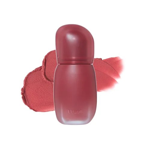 Miniatura 33 de Labial líquido pigmentado Etude, color #01 rosa análogo (4g), de larga duración, resistente al agua, con un ligero acabado mate, cobertura total