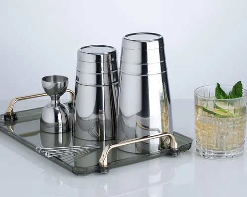 Miniatura 4 de Bell Jigger - Herramienta de barra de acero inoxidable con marcas de medición de 0.5 onzas, 1 oz, 1.5 onzas y 2 onzas, acabado pulido espejo, un