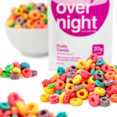 Miniatura 5 de Oats Overnight Fruity Cereal - Avena durante la noche con 0.71 onzas de proteína, batido de proteína de desayuno alto en fibra, avena sin gluten