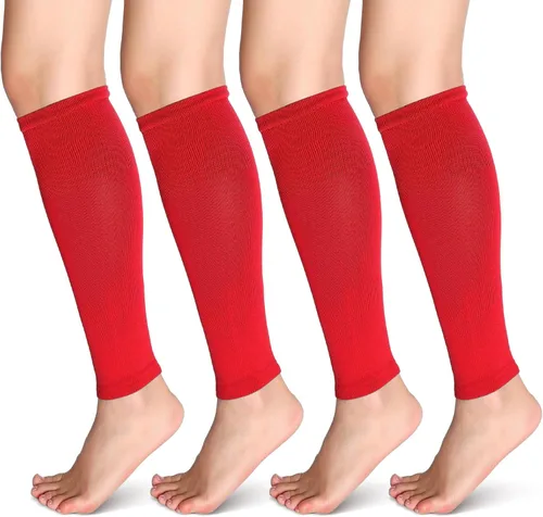 Miniatura 7 de 4 Pairs Leg Sleeves to Accompany Grip Socks Calf Compression for Soccer, Football, Basketball, Match Your Team Kit
