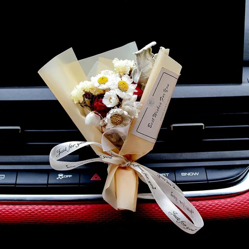 Miniatura 2 de Ramo pequeño Ambientador de aire para coche, clips de ventilación, mini ramo de flores secas, salida de aire acondicionado, clip de perfume