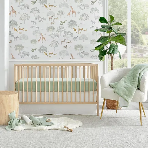 Miniatura 8 de Levtex Baby - Juego de cama de muselina en nube para cuna - Juego para habitación infantil - Estrellas beige y cacao - Muselina texturizada gris