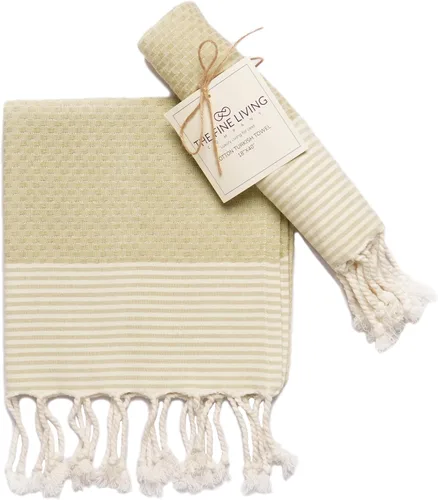 Miniatura 9 de The Fine Living Co. - Juego de 2 toallas de cocina 100% algodón, 18 x 28 pulgadas, toallas de cocina con estampado ornamental, toallas de mano