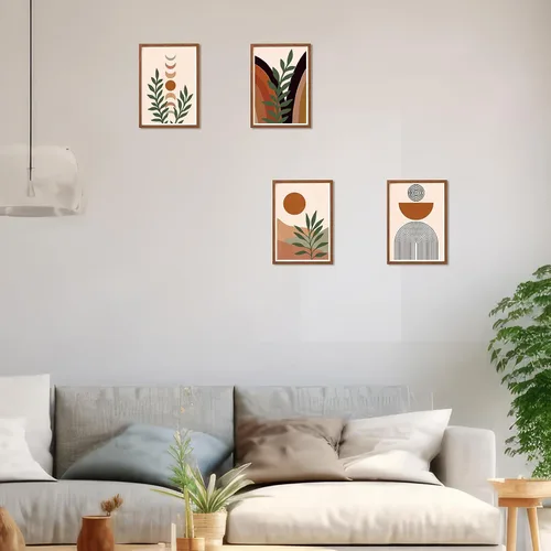 Miniatura 6 de Yeaqee 4 piezas de kits de arte de diamante DIY para pintura adulta, adornos de diamantes estéticos para la pared, adornos estéticos