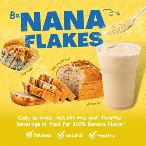 Miniatura 3 de Nutritional Designs Nana Flakes - Polvo de plátano 100% natural, soporte digestivo, fuente de potasio y fibra, sustituto de huevos, mantequilla
