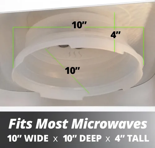 Miniatura 2 de HOVER COVER Tapa protectora magnética contra salpicaduras, tapa de 10 pulgadas transparente libre de BPA para alimentos, protector de plato