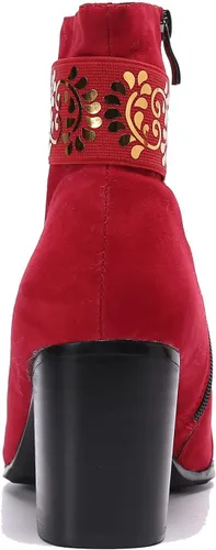 Miniatura 4 de Botas de vestir de fiesta para hombre, botas Chelsea de cuero genuino con bordado de moda, botas vaqueras occidentales, botas formales