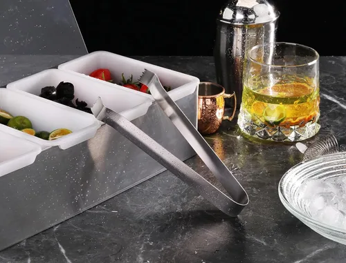 Miniatura 3 de New Star Foodservice Pinzas para pompones, acero inoxidable, 6.5 pulgadas, juego de 6, color plateado