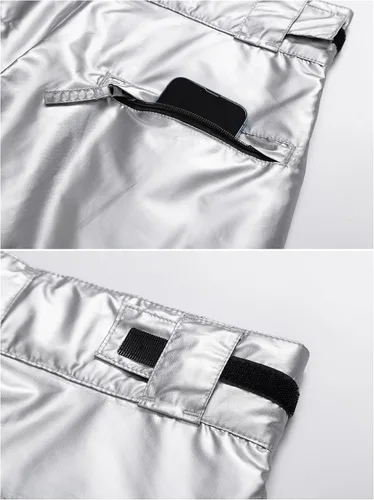 Miniatura 6 de CREATMO US Pantalones de nieve para mujer, baberos de esquí, impermeables, aislados, invierno y snowboard