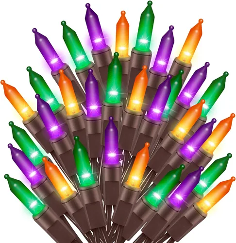 Miniatura 15 de Ultra-brillantes luces de Navidad rosa mini de 100L 19.6 pies, cadena de luces incandescentes UL listadas, se conectan de extremo a extremo, juego