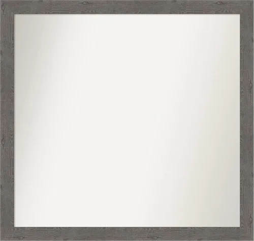 Miniatura 37 de Amanti Art Espejo de baño gris para sobre el fregadero, 31 x 48 pulgadas, espejo de tocador rectangular estrecho de color gris, marco de madera
