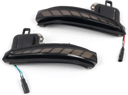 Miniatura 6 de HIGH FLYING Espejos laterales LED para automóvil, indicador de luces intermitentes dinámicas secuenciales, 2 unidades/par para Toyota Tacoma Ahumado
