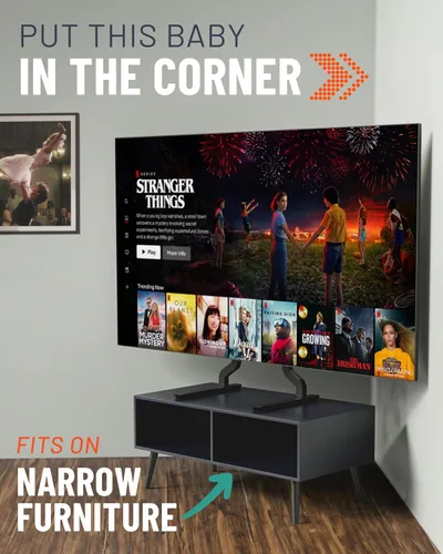 Miniatura 6 de ECHOGEAR Soporte de TV de repuesto premium para pantallas de 55"-86" - Pies en ángulo que proporcionan estabilidad universal para televisores QLED