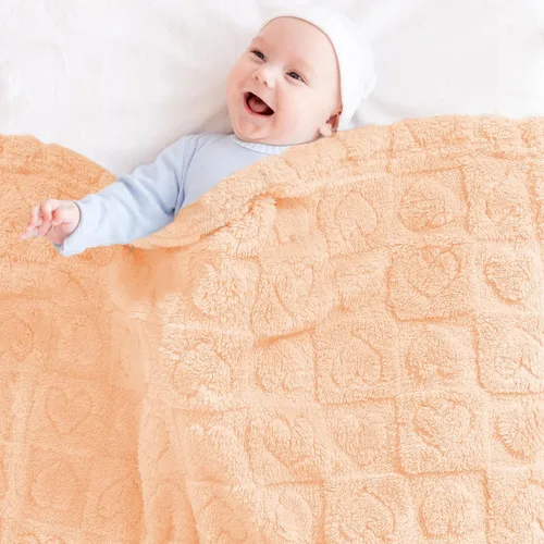 Miniatura 2 de Yurhap Manta de forro polar para bebé, a cuadros, ultra suave y acogedora para niñas y niños, manta mullida para bebés recién nacidos, regalos