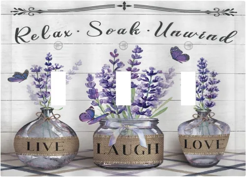 Miniatura 55 de Cubierta de Interruptor de Luz de 1 Gang con Flores Silvestres Bohemias, Hierbas, Floral, Decorativa, Planta Botánica, Naturaleza, Acuarela, Placa