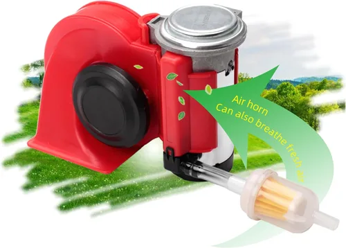 Miniatura 2 de FARBIN - Bocina de aire mini de 12 V, 150 db, súper fuerte, claxon compacto para automóvil con compresor y arnés de cableado para cualquier vehículo