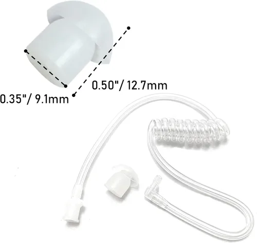 Miniatura 3 de MaximalPower Punta de oído de silicona transparente de 2 piezas para radios bidireccionales