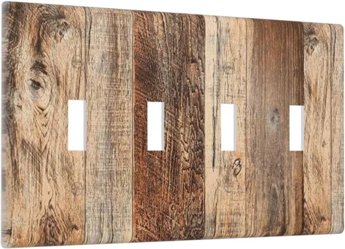 Miniatura 140 de Placa Decorativa de Pared Beige Boho de Mediados de Siglo Sol Abstracto 1-Gang Retro Años 70 Arte Geométrico Moderno con Arco Eléctrico Interruptor