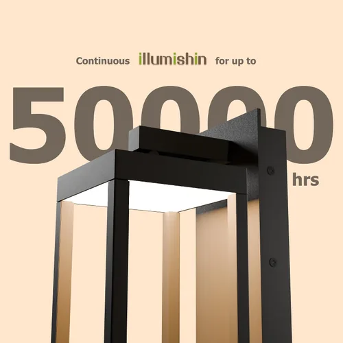 Miniatura 5 de Lámpara de pared para exteriores, lámpara de pared para exteriores del atardecer al amanecer, aplique de pared LED negro con vidrio templado