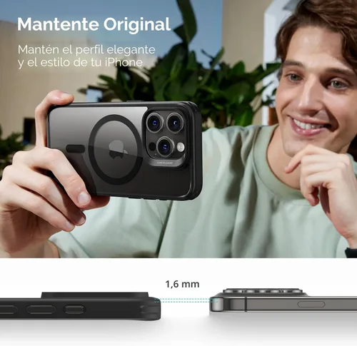 Miniatura 8 de ESR Funda para iPhone 15 Pro, compatible con MagSafe, protección de grado militar, resistente al amarillamiento, parte trasera resistente a
