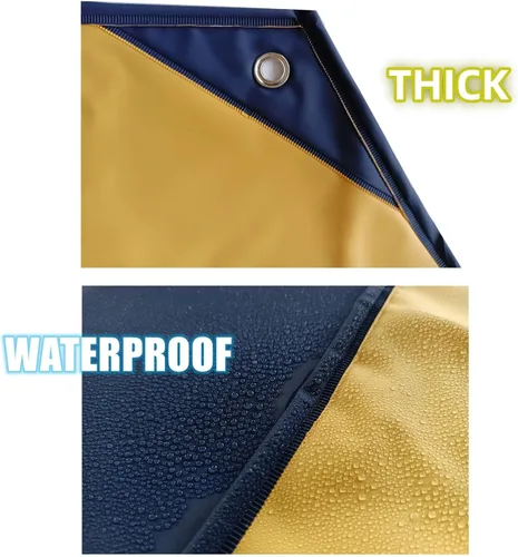 Miniatura 4 de Delantales de goma impermeables con bolsillos para lavavajillas, delantal impermeable para restaurante, correa ajustable para el cuello de 47