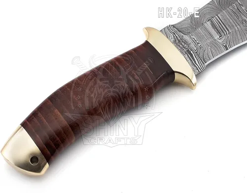 Miniatura 4 de Cuchillo grande forjado hecho a mano de 13 pulgadas, cuchillo de hoja fija, cuchillo Bowie de espiga completa, cuchillo de caza, cuchillo