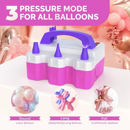 Miniatura 2 de ETENWOLF Electric Balloon Pump for All Balloons 110V 600W Balloon Blower for Party Metalic Latex 260q Foil Balloons, Balloon Inflator for Birthday