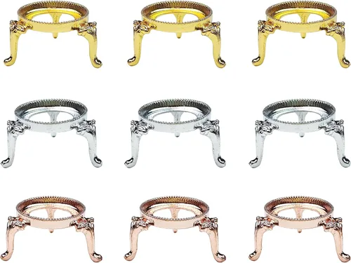 9 piezas soporte para bola de cristal para exhibición de cristal de vidrio y rocas naturales, soporte de exhibición esférico, para esfera o piedra