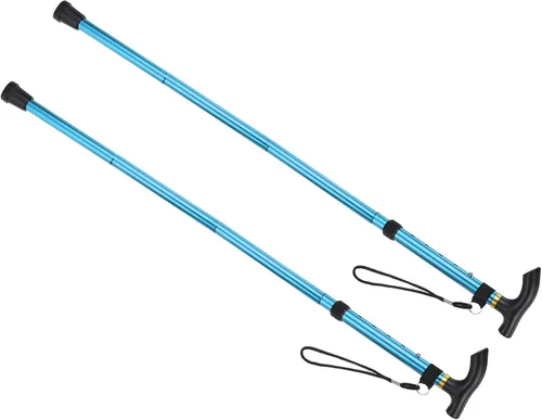 M METERXITY Trekking Poles - Collapsible Hiking Walking Sticks, Telescopic & Folding, Apply to Women Walking Backpacking