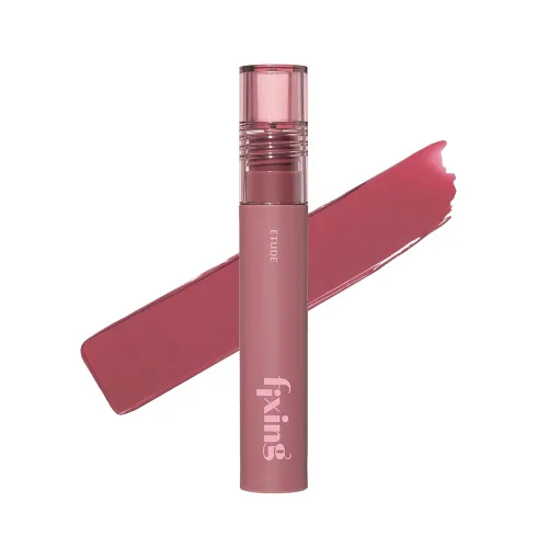 Miniatura 23 de Labial líquido pigmentado Etude, color #01 rosa análogo (4g), de larga duración, resistente al agua, con un ligero acabado mate, cobertura total